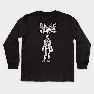 mayhem skull Kids Long Sleeve T-Shirt